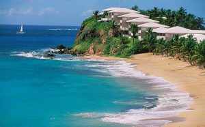 Curtain Bluff is set on two beaches on the south coast of the island